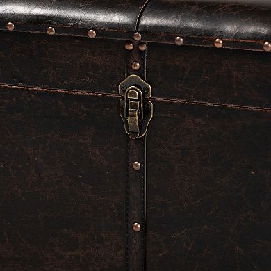 Baxton Studio Janna Faux Leather Storage Ottoman
