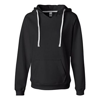 J. America Women´s Sueded V-neck Hooded Sweatshirt