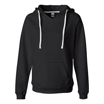 J. America Women´s Sueded V-neck Hooded Sweatshirt