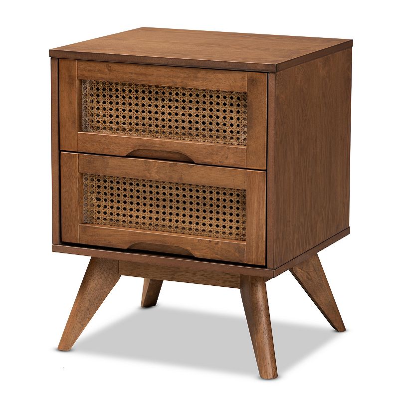 Baxton Studio Barrett 2-Drawer Nightstand