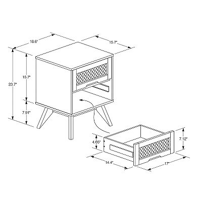 Baxton Studio Barrett Nightstand