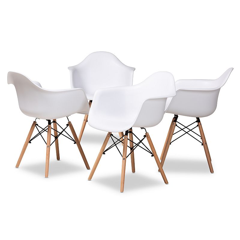 Baxton Studio Galen Dining Chair 4-Piece, White