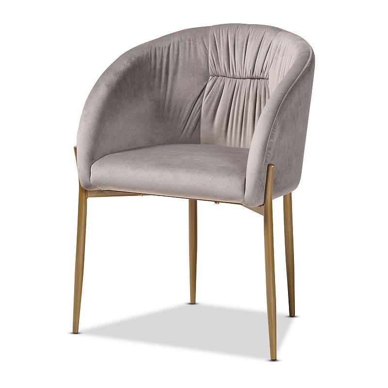 Baxton Studio Ballard Upholstered Dining Chair, Grey