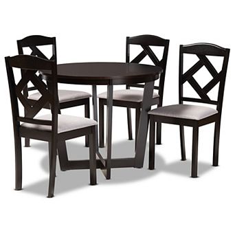 Baxton Studio Morigan Dining Table & Chair 5 pc Set