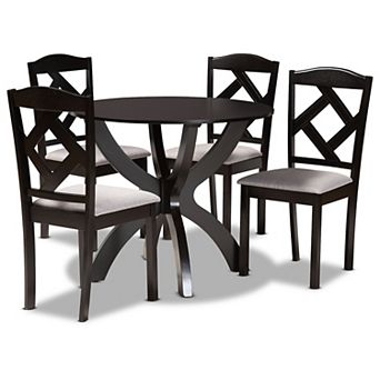 Baxton Studio Nesa Dining Table & Chair 5 pc Set