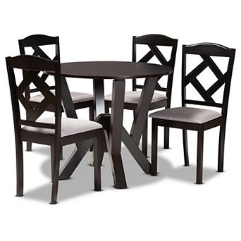 Baxton Studio Riona Dining Table & Chair 5 pc Set