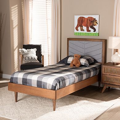Baxton Studio Tasha Upholstered Twin Platform Bed