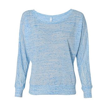 BELLA + CANVAS Womens Flowy Off Shoulder Long Sleeve Tee