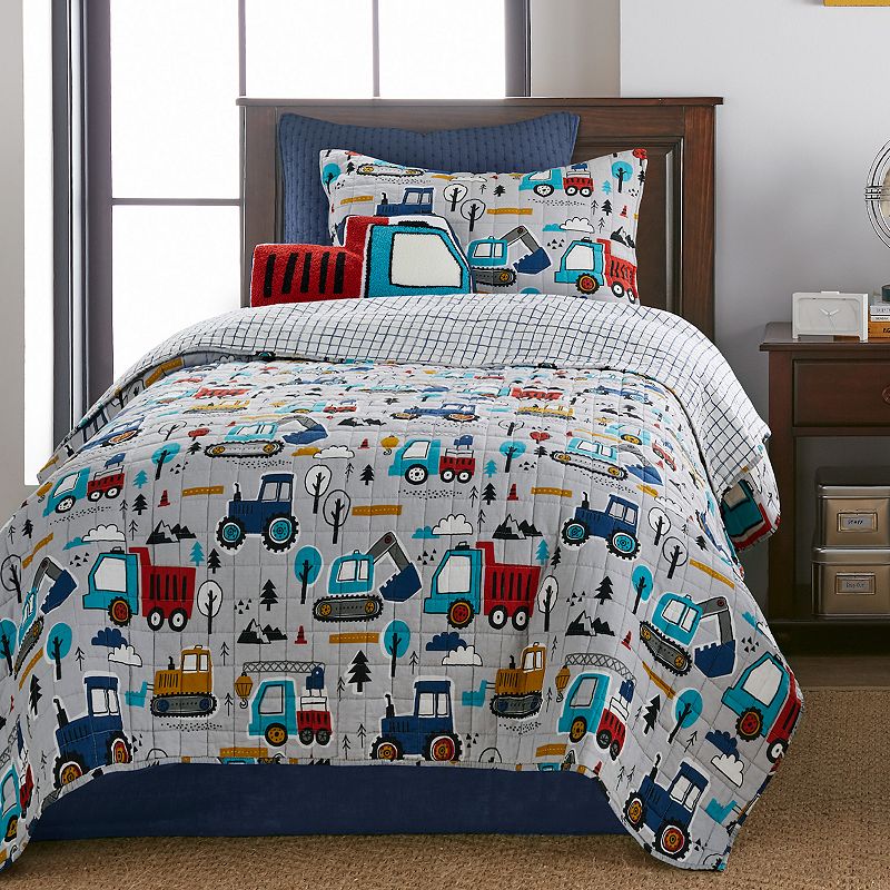 Levtex Home Mod Trucks Quilt Set with Shams, Multicolor, Full/Queen