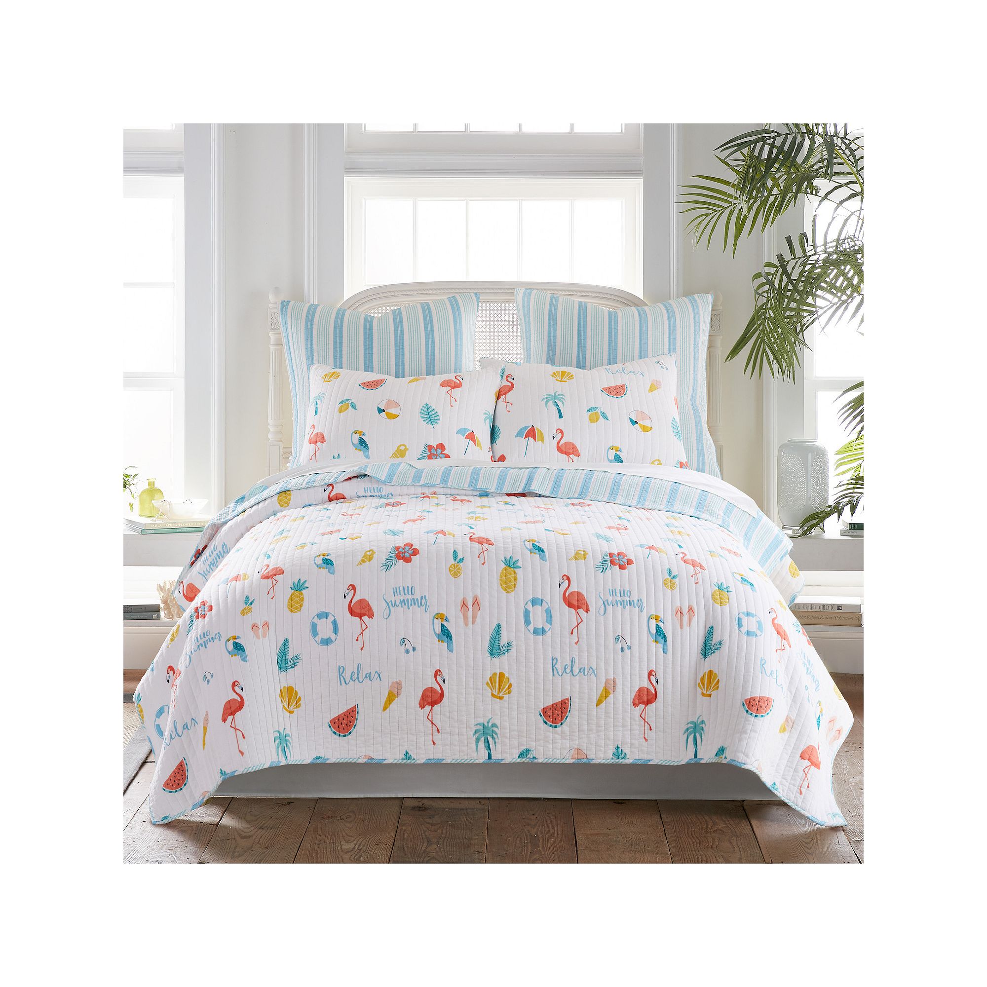 Levtex Home Summertime Quilt Set with Shams, Blue