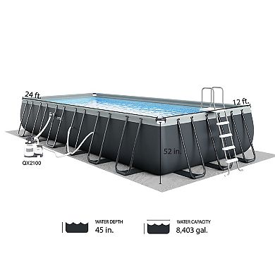 Intex 26367EH 24' x 12' x 52" Rectangular XTR Frame Swimming Pool w/ Filter Pump