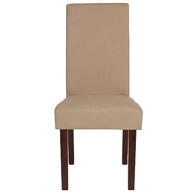 Merrick Lane Ellison Mid-Century Panel Back Parsons Accent Dining Chair