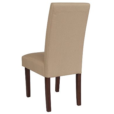 Merrick Lane Ellison Mid-Century Panel Back Parsons Accent Dining Chair