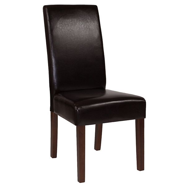 Merrick Lane Ellison Mid-Century Panel Back Parsons Accent Dining Chair