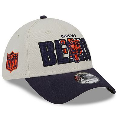 Men's New Era Stone/Navy Chicago Bears 2023 NFL Draft 39THIRTY Flex Hat
