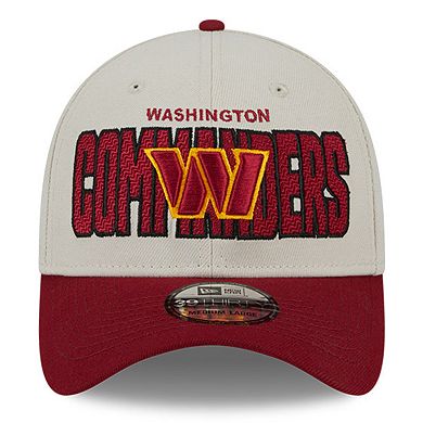 Men's New Era Stone/Burgundy Washington Commanders 2023 NFL Draft 39THIRTY Flex Hat