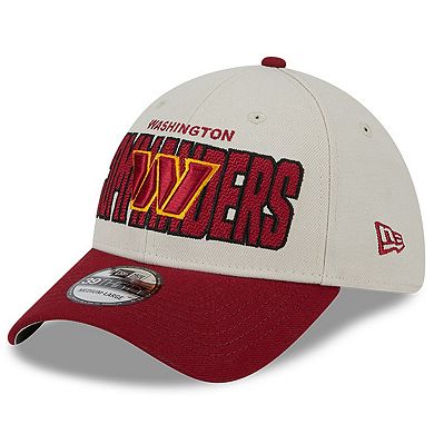 Men's New Era Stone/Burgundy Washington Commanders 2023 NFL Draft 39THIRTY Flex Hat