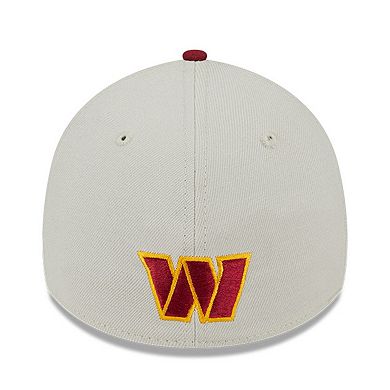 Men's New Era Stone/Burgundy Washington Commanders 2023 NFL Draft 39THIRTY Flex Hat