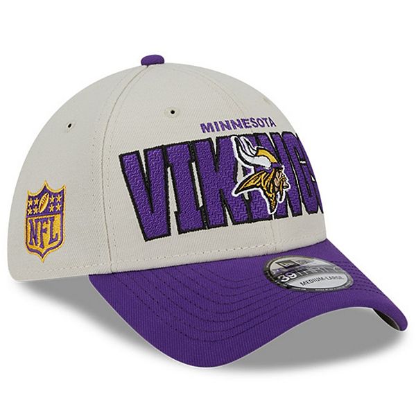 Men's New Era Stone/Purple Minnesota Vikings 2023 NFL Draft 39THIRTY Flex  Hat