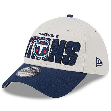 Men's New Era Stone/Navy Tennessee Titans 2023 NFL Draft 39THIRTY Flex Hat