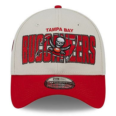 Men's New Era Stone/Red Tampa Bay Buccaneers 2023 NFL Draft 39THIRTY Flex Hat
