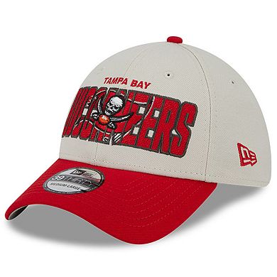 Men's New Era Stone/Red Tampa Bay Buccaneers 2023 NFL Draft 39THIRTY Flex Hat