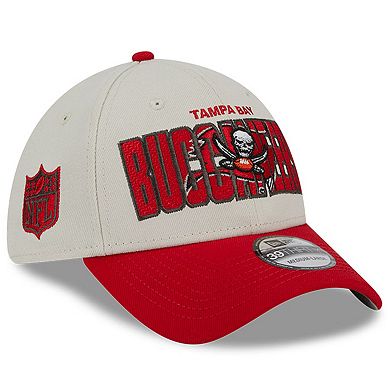 Men's New Era Stone/Red Tampa Bay Buccaneers 2023 NFL Draft 39THIRTY Flex Hat