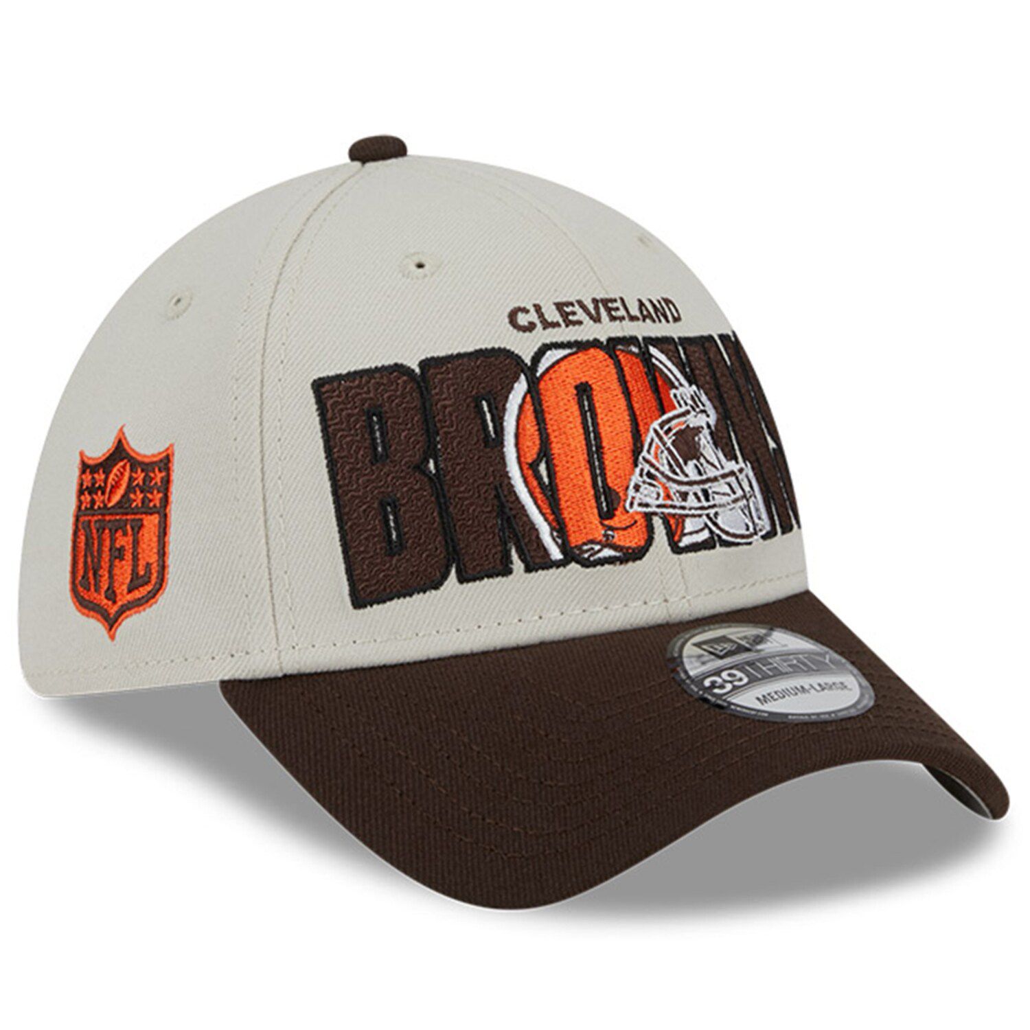 Men's New Era Gray Cleveland Browns Distinct 39THIRTY Flex Hat