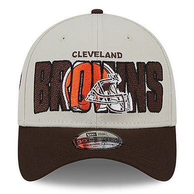 Men's New Era Stone/Brown Cleveland Browns 2023 NFL Draft 39THIRTY Flex Hat