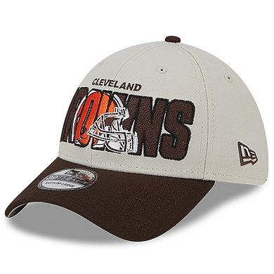 Men's New Era Stone/Brown Cleveland Browns 2023 NFL Draft 39THIRTY Flex Hat