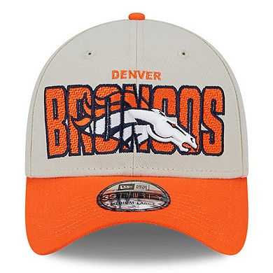 Men's New Era Stone/Orange Denver Broncos 2023 NFL Draft 39THIRTY Flex Hat