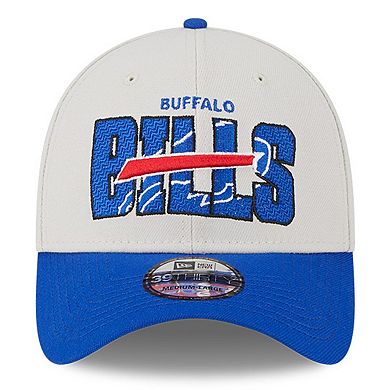 Men's New Era Stone/Royal Buffalo Bills 2023 NFL Draft 39THIRTY Flex Hat