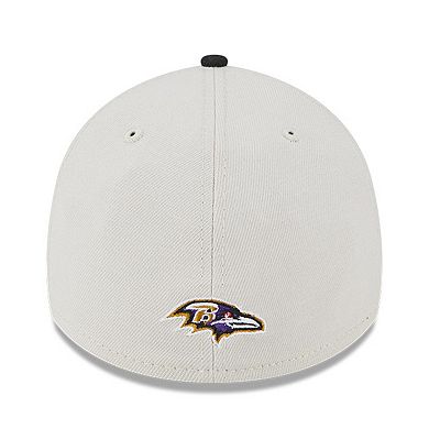 Men's New Era Stone/Black Baltimore Ravens 2023 NFL Draft 39THIRTY Flex Hat