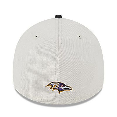 Men s New Era Stone Black Baltimore Ravens 2023 NFL Draft 39THIRTY Flex Hat