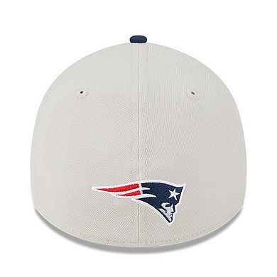 Men's New Era Stone/Navy New England Patriots 2023 NFL Draft 39THIRTY Flex Hat