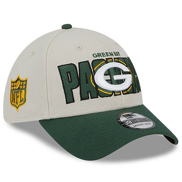 Men's Green Bay Packers New Era White/Green 2023 Sideline 39THIRTY Flex Hat L/XL