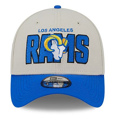 Men's New Era Stone/Royal Los Angeles Rams 2023 NFL Draft 39THIRTY Flex Hat