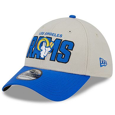 Men's New Era Stone/Royal Los Angeles Rams 2023 NFL Draft 39THIRTY Flex Hat
