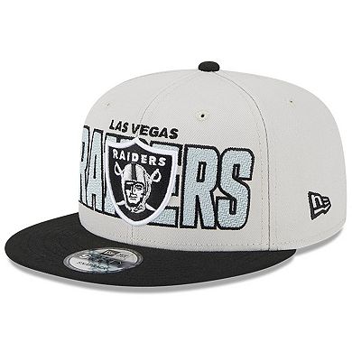 Men's New Era Stone/Black Las Vegas Raiders 2023 NFL Draft 9FIFTY Snapback Adjustable Hat