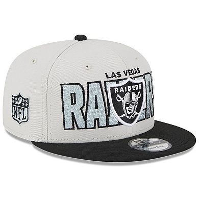 Men's New Era Stone/Black Las Vegas Raiders 2023 NFL Draft 9FIFTY Snapback Adjustable Hat
