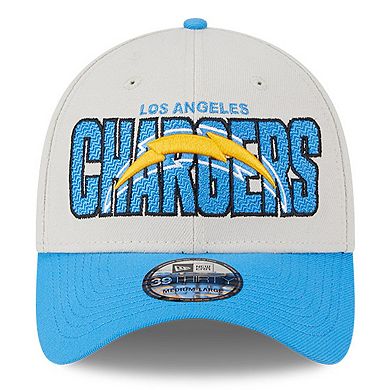 Men's New Era Stone/Powder Blue Los Angeles Chargers 2023 NFL Draft 39THIRTY Flex Hat