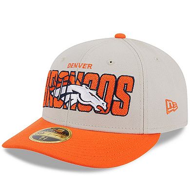 Men's New Era Stone/Orange Denver Broncos 2023 NFL Draft Low Profile 59FIFTY Fitted Hat