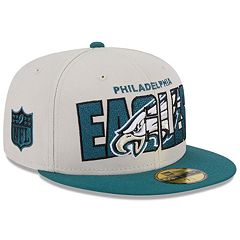 Official PhiladelphiaEagles Clothing Merch Store Shop New Era Midnight  Green/White Philadelphia Eagles Third Down Split Raglan Crewneck - Hnatee