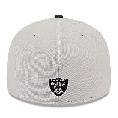 Men's New Era Stone/Black Las Vegas Raiders 2023 NFL Draft Low Profile 59FIFTY Fitted Hat
