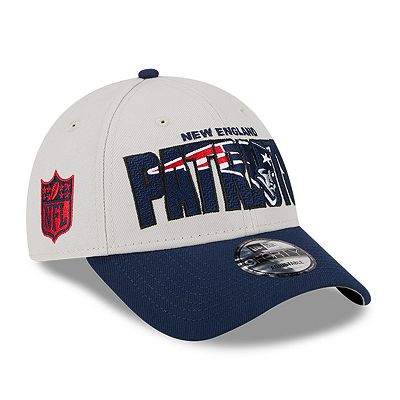 Men s New Era Stone Navy New England Patriots 2023 NFL Draft 9FORTY Adjustable Hat