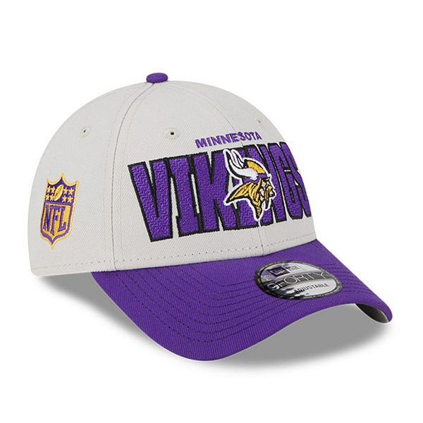 Men's New Era Stone/Purple Minnesota Vikings 2023 NFL Draft 39THIRTY Flex  Hat