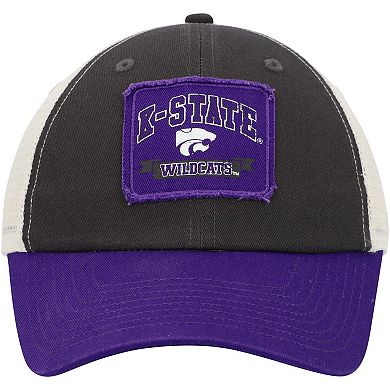 Men's Colosseum Charcoal Kansas State Wildcats Objection Snapback Hat