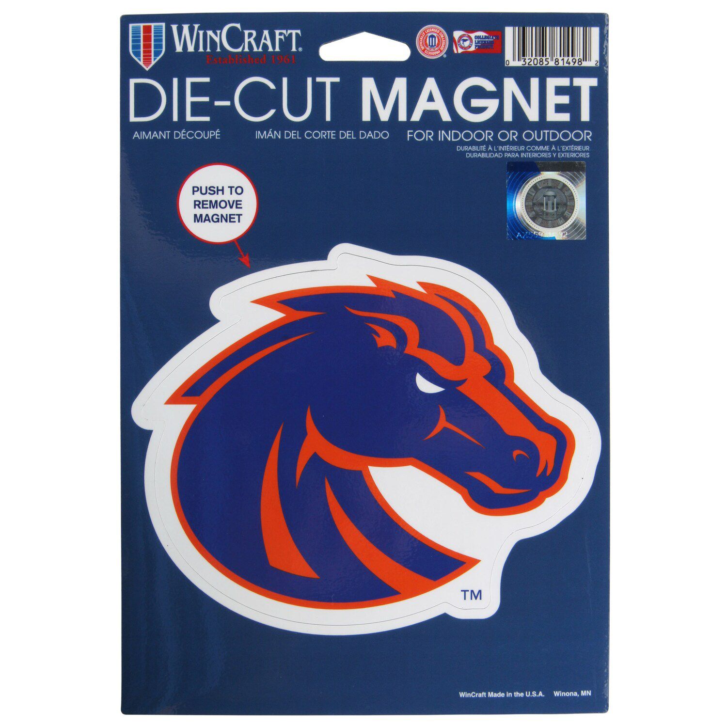 Denver Broncos Vintage 6 x 6 Oval Full Color Magnet