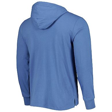 Men's '47 Royal Los Angeles Rams Field Franklin Hooded Long Sleeve T-Shirt