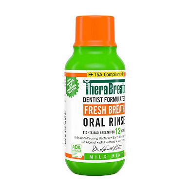 TheraBreath Fresh Breath Oral Rinse Mild Mint 3-oz.
